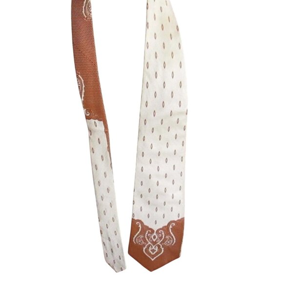 Vintage 1970s NECKTIE GROOVY SEARS FAT 4" 54" TIE REGAL STITCHED - Picture 2 of 3